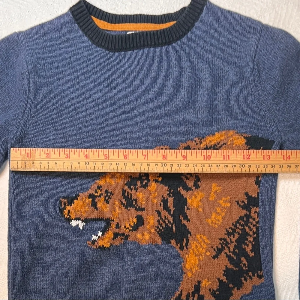 Old Navy Kids Bear Pullover Sweater Grizzly Graphic 100% Cotton Size M/8